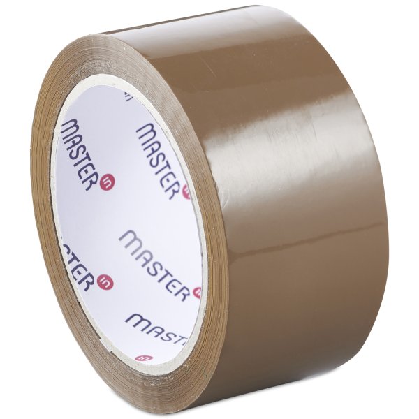 Tape handmatig PVC - 48mmx66mtr dikte 33µm - Bruin
